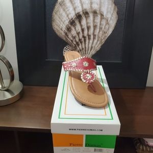 Womens Pierre Dumas leather thong sandals